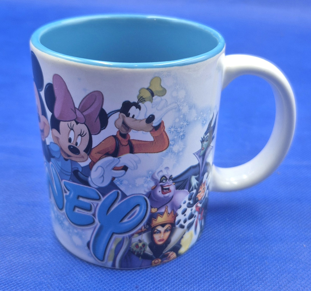 Jerry Leigh Disney Characters Mug Blue Interior 12oz